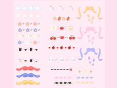 [굿노트 스티커] - 라인 스티커(feat. 컨페티) 그림자 버전 추가