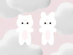 찬냥 찬뽀 키링 도안