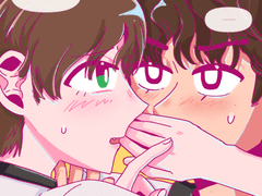 [동런] 뽀뽀하는 청게 만화