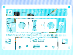 하이파이브 카세트테이프 키링