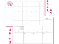 [굿노트 4월 먼슬리/위클리] 심플리