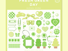 [ goodnote sticker ] FRESH GREEN DAY