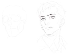 두개골 먼저 그리고 얼굴을 그리면 매우 편하게 얼굴을 그릴 수 있습니다. 이걸로 연성도 쌉가능