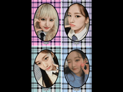 💜투명포카 도안 배포💜체크 하이틴