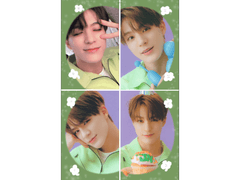 🍀투명포카 도안 배포🍀 4장 합체형