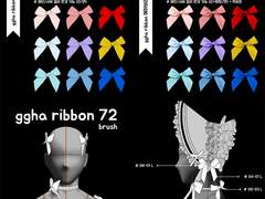 [클립 스튜디오] ggha 리본 스탬프 브러쉬🎀