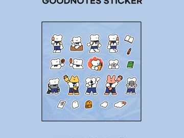 [굿노트 스티커 무료 공유] 학교 스티커