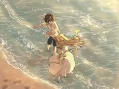 바닷가를 걷는 티페리트 도안 무료/유료 배포