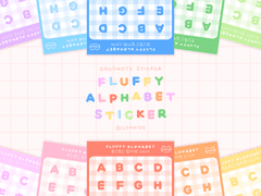 [ goodnote sticker ] 플러피 알파벳 스티커 set