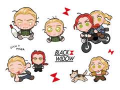 블랙 위도우 스티커 배포