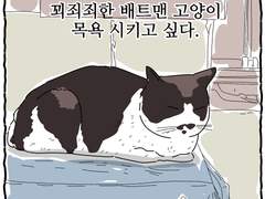 [길냥이 그리기 챌린지] 001 배트맨 냥이