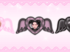 하트날개 키링 도안 공유