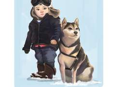 코가 빨간 아이와 개