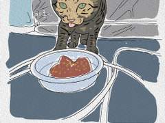 [길냥이 그리기 챌린지] 011 기웃거리는 고등어 무늬