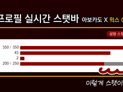 [유료] 커뮤 윅스 실시간 스탯바