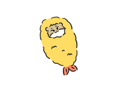 원찬 새우튀김 키링 공유