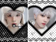 🤍투명포카 도안 배포🤍하트프레임