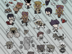 죠죠 2부 기둥남 스티커 도안