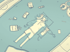 물에 잠긴 거실