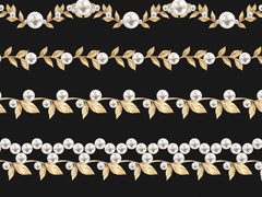 [유료소재] 진주+골드맆 브러시 6종