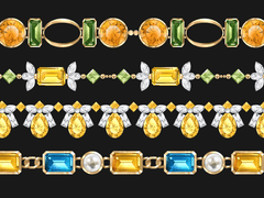 [유료소재] 주얼리 브러시 8종 (주황, 노랑, 분홍)