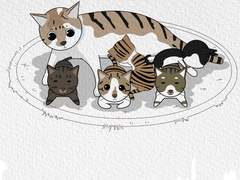 [길냥이 그리기 챌린지] 024 구조된 길냥이 가족