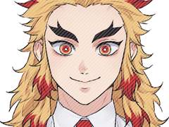 귀멸의칼날 증명사진 도안 (귀멸학원 렌고쿠)