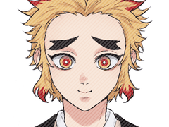 귀멸의칼날 증명사진 도안 (센쥬로)