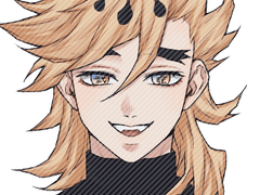 귀멸의칼날 증명사진 도안 (도우마)