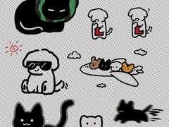 멍냥멍냥 스티커/굿노트 도안