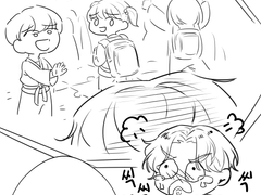 티알자캐 첫만남 낙서