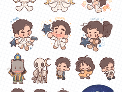 문나이트 스티커 도안 판매