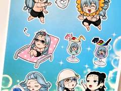 주술회전 주령즈 여름 컨셉 스티커☀️🏖🌊🐠💙⛱