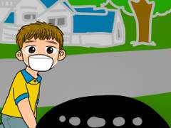 브베의 시 - 애기와 눈으로 인사