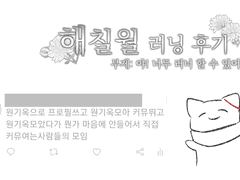 해칠월 러닝후기