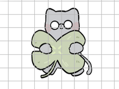 원우(회색냥이) 도안