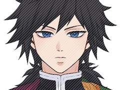 귀멸의칼날 증명사진 도안(수주 기유)