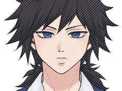 귀멸의칼날 증명사진 도안 (귀멸학원 기유)