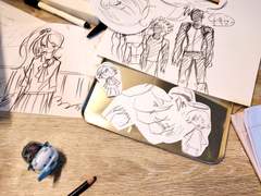 포스터 그리기 고되다