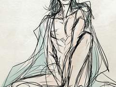 화사정검 세미누드 족자