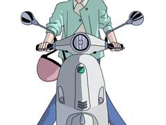 오토바이를 탄 여자