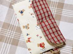 핸드메이드 곰무늬 필통 (통장지갑,마스크케이스 등 다용도 파우치)