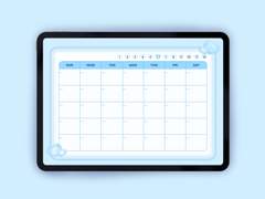 [전자노트] 반투명몽글(Blue) 다이어리 속지