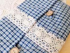 핸드메이드 체크 티슈커버