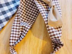 핸드메이드 리본 헤어밴드 / 브라운