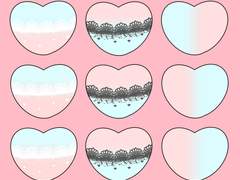 [ 무료 ]굿노트 솜사탕 레이스 하트 스티커