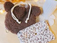 핸드메이드 곰 주머니 , 통장지갑