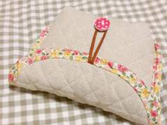 핸드메이드 퀼팅 단추 파우치