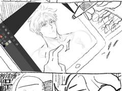 학원복도에서 공부하는 자