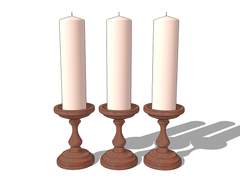 [스케치업 배경 무료배포] 나무 촛대